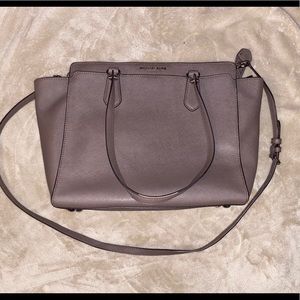 Grey leather Michael Kors handbag